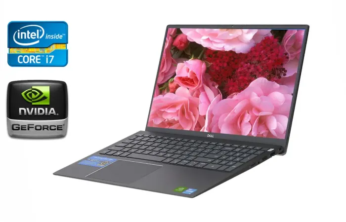 Ноутбук Б-клас Dell Vostro 5502 / 15.6" (1920x1080) IPS / Intel Core i7-1165G7 (4 (8) ядра по 2.8 - 4.7 GHz) / 16 GB DDR4 / 512 GB SSD / nVidia GeForce MX330, 2 GB GDDR5, 64-bit / WebCam / TouchID б/в - зображення 1