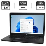 Ноутбук Б-клас HP EliteBook 850 G2 / 15.6" (1366x768) TN / Intel Core i5-5200U (2 (4) ядра по 2.2 - 2.7 GHz) / 8 GB DDR3 / 120 GB SSD / Intel HD Graphics 5500 / WebCam / Windows 11 Pro б/в