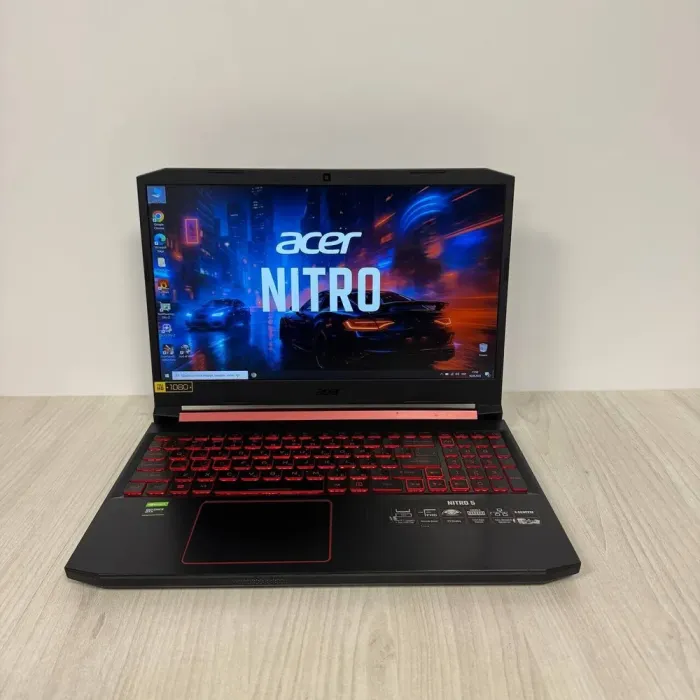 Ігровий ноутбук Б-класу Acer Nitro 5 AN515-43 / 15.6" (1920x1080) IPS / AMD Ryzen 5 3550H (4 (8) ядра по 2.1 - 3.7 GHz) / 16 GB DDR4 / 256 GB SSD NVMe + 1000 GB HDD / nVidia GeForce GTX 1650, 4 GB GDDR6, 128-bit / WebCam б/в - зображення 2