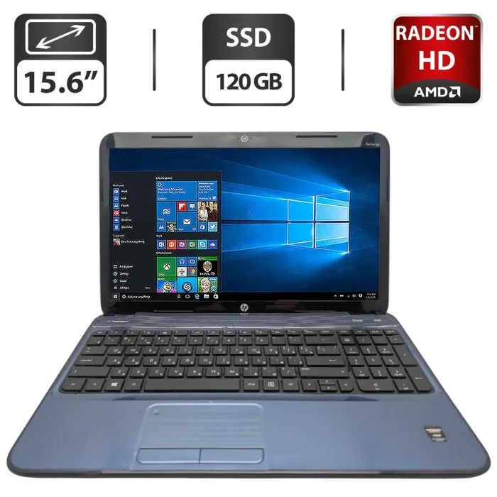 Ноутбук HP Pavilion G6 / 15.6" (1366x768) TN / AMD A6-4400M (2 ядра по 2.7 - 3.2 GHz) / 8 GB DDR3 / 120 GB SSD / AMD Radeon HD 7670M, 1 GB GDDR3, 128-bit / WebCam / DVD-ROM б/в - зображення 1
