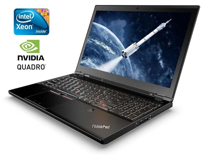 Мобільна робоча станція Lenovo ThinkPad P50 / 15,6" (3840x2160) IPS / Intel Xeon E3-1535M v5 (4 (8) ядра по 2,9 - 3,8 ГГц) / 16 ГБ DDR4 / 512 ГБ SSD / nVidia Quadro M2000M, 4 ГБ GDDR5, 128-біт / WebCam б/в - зображення 1