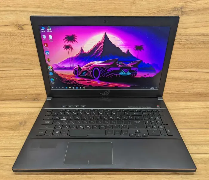 Ігровий ноутбук Asus ROG GU501GM / 15.6" (1920x1080) IPS / Intel Core i7-8750H (6 (12) ядер по 2,2 - 4,1 ГГц) / 32 ГБ DDR4 / 256 ГБ SSD + 1000 ГБ HDD / nVidia GeForce GTX 1060, 6 ГБ GDDR5, 192-біт / WebCam / Windows 10 б/в - зображення 2