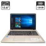 Ноутбук Asus X541S / 15.6" (1366x768) TN / Intel Pentium N4200 (4 ядра по 1.1 - 2.5 GHz) / 4 GB DDR3 / 120 GB SSD / Intel HD Graphics 505 / WebCam б/в