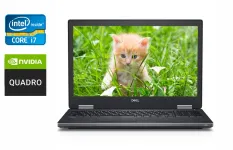Мобільна робоча станція Б-клас Dell Precision 7530 / 15.6" (1920x1080) IPS / Intel Core i7-8850H (6 (12) ядер по 2.6 - 4.3 GHz) / 16 GB DDR4 / 512 GB SSD / nVidia Quadro P2000, 4 GB GDDR5, 128-bit / WebCam / HDMI б/в