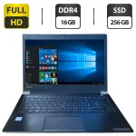 Ноутбук Toshiba Portege x30-d-162 / 13.3" (1920x1080) TN / Intel Core i5-7200U (2 (4) ядра по 2.5 - 3.1 GHz) / 16 GB DDR4 / 256 GB SSD / Intel HD Graphics 620 / WebCam б/в