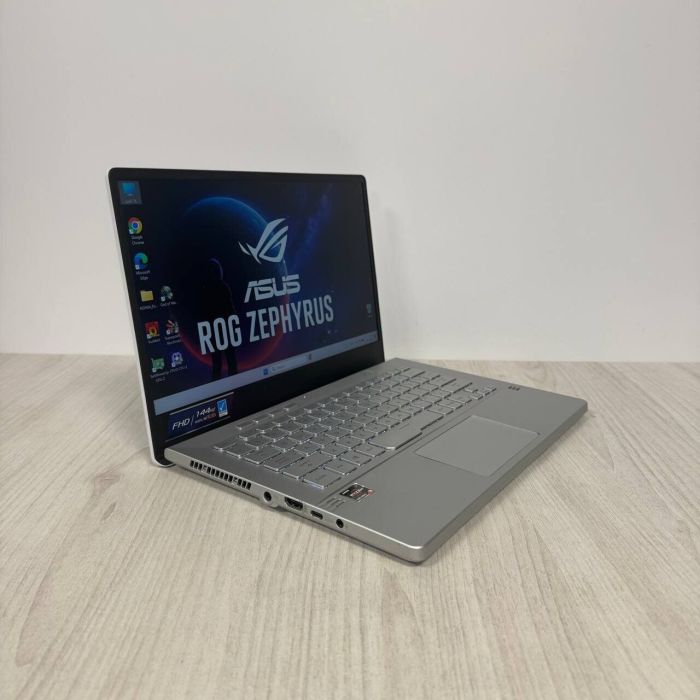 Ігровий ноутбук Asus ROG Zephyrus G14 GA401QM / 14" (1920x1080) IPS / AMD Ryzen 9 5900HS (8 (16) ядер по 3,0 - 4,6 ГГц) / 16 ГБ DDR4 / 512 ГБ SSD / nVidia GeForce RTX 3060, 6 ГБ GDDR6, 192-біт / Без веб-камери б/в - зображення 4