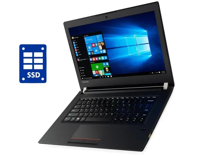 Ноутбук Lenovo V510-14IKB / 14" (1366x768) TN / Intel Core i3-6006U (2 (4) ядра по 2.0 GHz) / 4 GB DDR4 / 128 GB SSD / Intel HD Graphics 520 / WebCam / Win 10 Home б/в - зображення 1