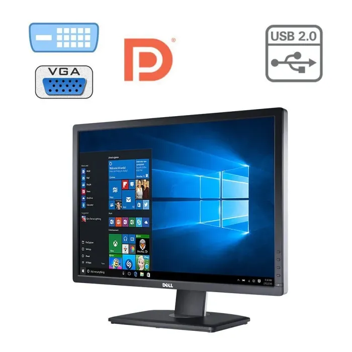Монітор Dell U2412M/24" (1920x1200) IPS/DP, DVI, VGA, USB + Кабель живлення б/в - зображення 1