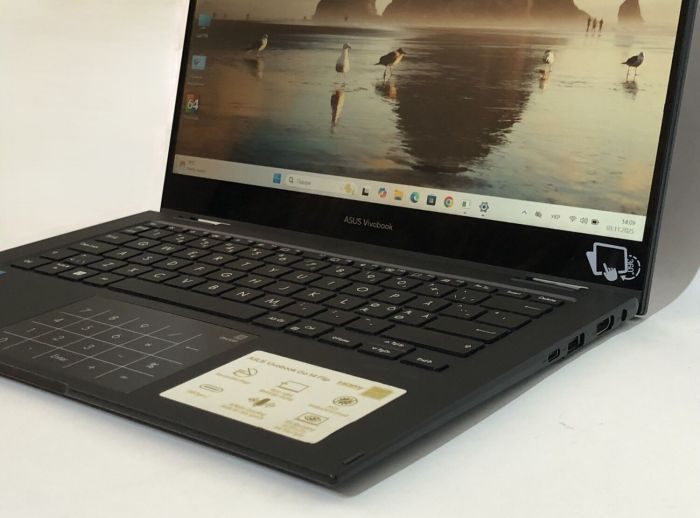 Ультрабук-трансформер Asus VivoBook Go 14 Flip TP1400KA / 14" (1920x1080) IPS Touch / Intel Celeron N4500 (2 ядра по 1.1 - 2.8 GHz) / 4 GB DDR4 / 128 GB SSD / Intel UHD Graphics / WebCam / Win 11 Home б/в - зображення 10