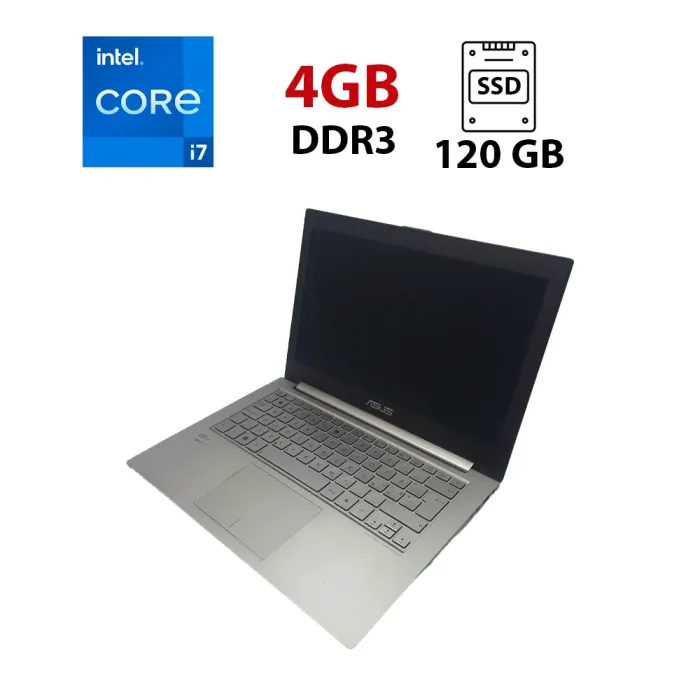 Ультрабук Asus ZenBook UX31A / 13.3" (1920x1080) IPS / Intel Core i7-3517U (2 (4) ядра по 1.9 - 3.0 GHz) / 4 GB DDR3 / 120 GB SSD / Intel HD Graphics 4000 / WebCam / USB 3.0 б/в - зображення 1