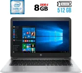 Ультрабук Б-клас HP EliteBook Folio 1040 G3 / 14" (1920x1080) TN / Intel Core i7-6600U (2 (4) ядра по 2.6 - 3.4 GHz) / 8 GB DDR4 / 512 GB SSD M.2 / Intel HD Graphics 520 / WebCam / HDMI б/в