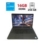 Ультрабук Dell Latitude 5500 / 15.6" (1920х1080) IPS / Intel Core i5-8365U (4 (8) ядра по 1.6 - 4.1 GHz) / 16 GB DDR4 / 256 GB SSD / Intel UHD Graphics 620 / WebCam / Windows 11 Pro б/в