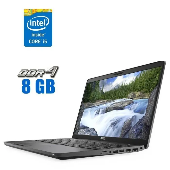 Ультрабук Dell Latitude 5500 / 15.6" (1920x1080) IPS / Intel Core i5-8250U (4 (8) ядра по 1.6 - 3.4 GHz) / 8 GB DDR4 / 240 GB SSD / Intel UHD Graphics 620 / WebCam б/в - зображення 1