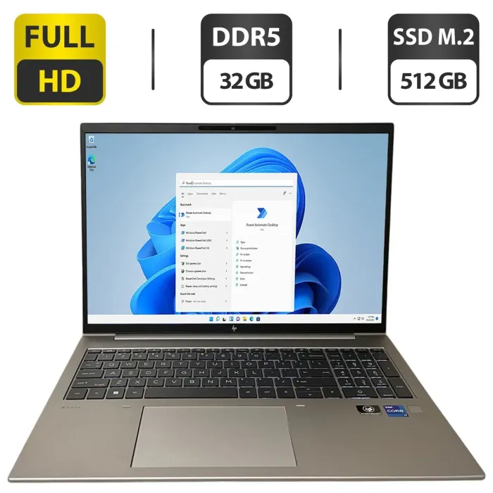 Мобільна робоча станція класу B HP ZBook Firefly 16 G9 / 16" (1920x1200) IPS / Intel Core i7-1260P (12 (16) ядер по 3,4 - 4,7 ГГц) / 32 ГБ DDR5 / 512 ГБ SSD M.2 / Intel Iris Xe Graphics / Веб-камера / Сканер відбитків пальців б/в - зображення 1