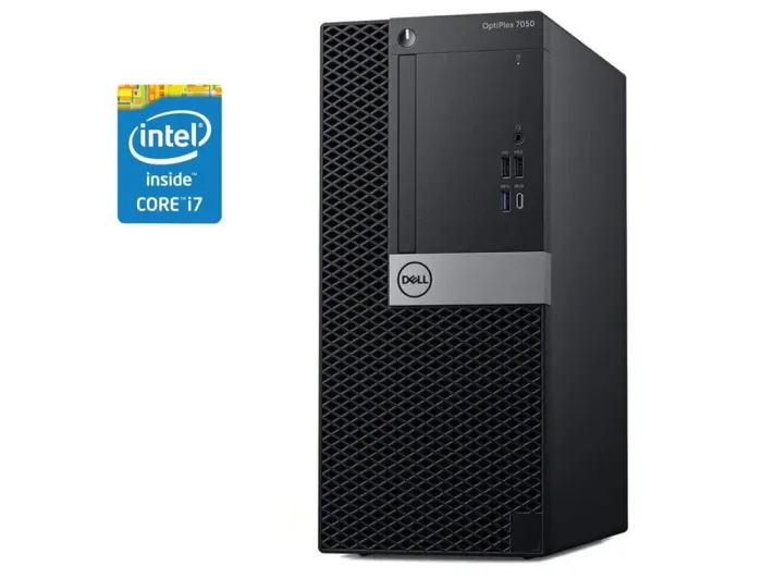 ПК Dell OptiPlex 7050 Tower / Intel Core i7-6700 (4 (8) ядра по 3.4 - 4.0 GHz) / 16 GB DDR4 / 512 GB SSD / Intel HD Graphics 630 / Win 10 б/в - зображення 1