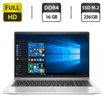 Ультрабук Б-клас HP ProBook 450 G9 / 15.6" (1920x1080) IPS / Intel Core i5-1235U (10 (12) ядер по 3.3 - 4.4 GHz) / 16 GB DDR4 / 256 GB SSD M.2 / Intel Intel Iris Xe Graphics / WebCam б/в