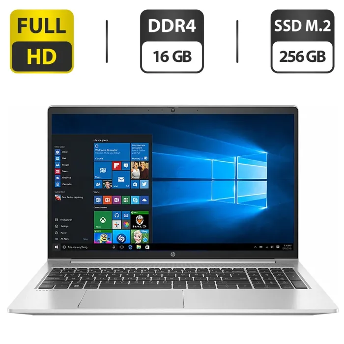 Ультрабук Б-клас HP ProBook 450 G9 / 15.6" (1920x1080) IPS / Intel Core i5-1235U (10 (12) ядер по 3.3 - 4.4 GHz) / 16 GB DDR4 / 256 GB SSD M.2 / Intel Intel Iris Xe Graphics / WebCam б/в - зображення 1