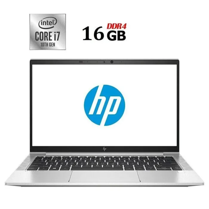 Ультрабук Б-клас HP EliteBook 830 G7 / 13.3" (1920x1080) IPS / Intel Core i7-10610U (4 (8) ядра по 1.8 - 4.9 GHz) / 16 GB DDR4 / 240 GB SSD / Intel UHD Graphics / WebCam б/в - зображення 1