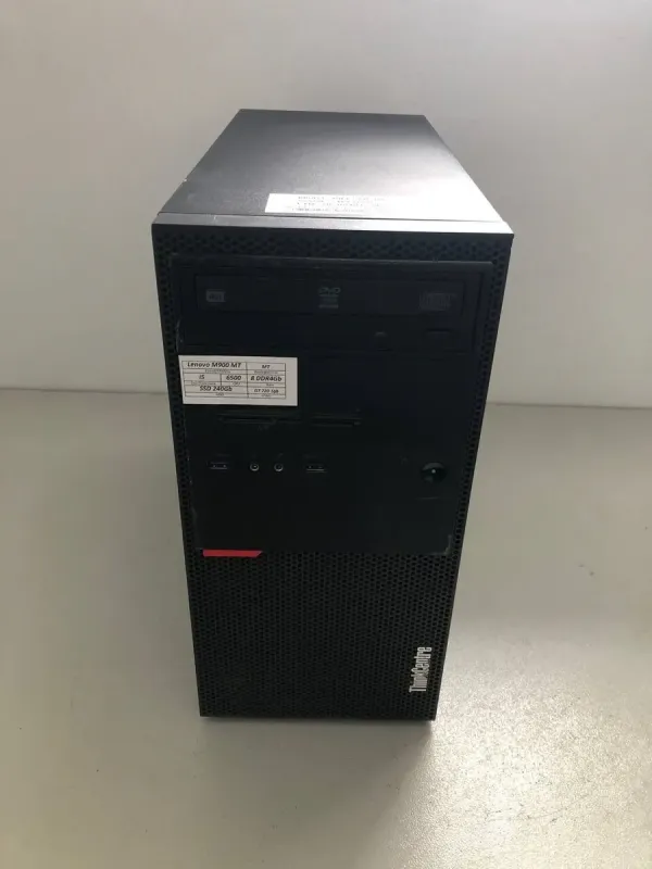 Комп'ютер Lenovo ThinkCentre M900 Tower / Intel Core i5-6500 (4 ядра по 3.2 - 3.6 GHz) / 8 GB DDR4 / 240 GB SSD / nVidia GeForce GT 720, 1 GB GDDR3, 64-bit / DVD-ROM / DisplayPort б/в - зображення 2