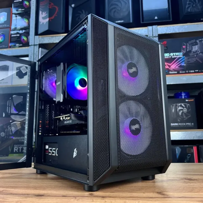 Збірка під замовлення: 1stPlayer D3-3F2-Plus Black Tower / AMD Ryzen 5 5500 (6 (12) ядер по 3.6 - 4.2 GHz) / 16 GB DDR4 / 512 GB SSD M.2 / nVidia GeForce GTX 1660 Super, 6 GB GDDR6, 192-bit / 550W б/в - зображення 2
