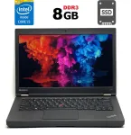 Ноутбук Lenovo ThinkPad T440p / 14" TN / Core i5-4210M (2(4) ядра по 2.6-3.2 GHz) / 8GB DDR3 / 120GB SSD / HD Graphics 4600 / WebCam / DVD-ROM / miniDP б/в