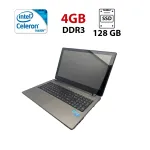 Ноутбук Medion Akoya 6240T / 15.6" (1366x768) TN / Intel Celeron N2920 (4 ядра по 1.86 - 2.0 GHz) / 4 GB DDR3 / 128 GB SSD / Intel HD Graphics / WebCam / АКБ не тримає б/в