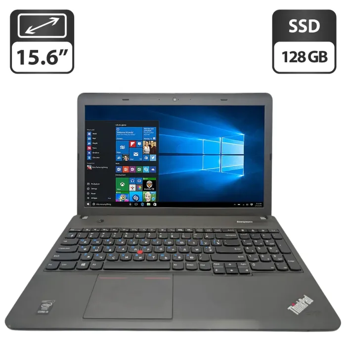 Ноутбук Lenovo ThinkPad E540 / 15.6" (1366x768) TN / Intel Core i3-4000M (2 (4) ядра по 2.4 GHz) / 8 GB DDR3 / 128 GB SSD / Intel HD Graphics 4600 / WebCam / DVD-ROM б/в - зображення 1