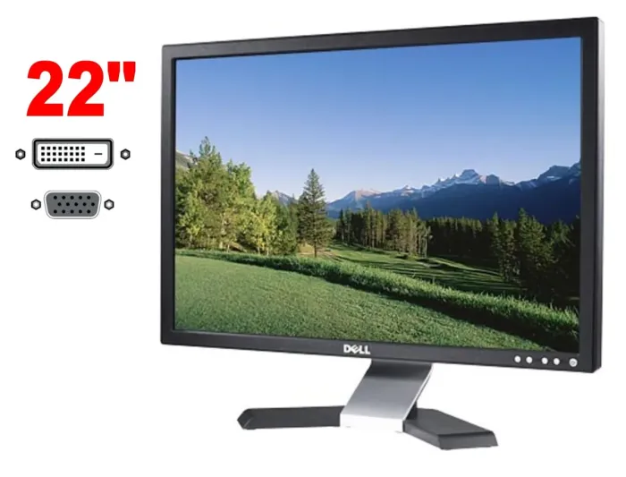 Монітор Dell E228WFPc / 22" (1680x1050) TN / 1x DVI, 1xVGA / VESA 100x100 б/в - зображення 1