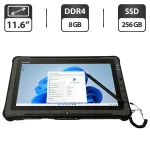 Захищений планшет Getac F110 G3 / 11.6" (1366x768) IPS / Intel Core i7-6500U (2 (4) ядра по 2.5 - 3.1 GHz) / 8 GB DDR4 / 256 GB SSD / Intel HD Graphics 520 / WebCam / Стилус / Два АКБ б/в