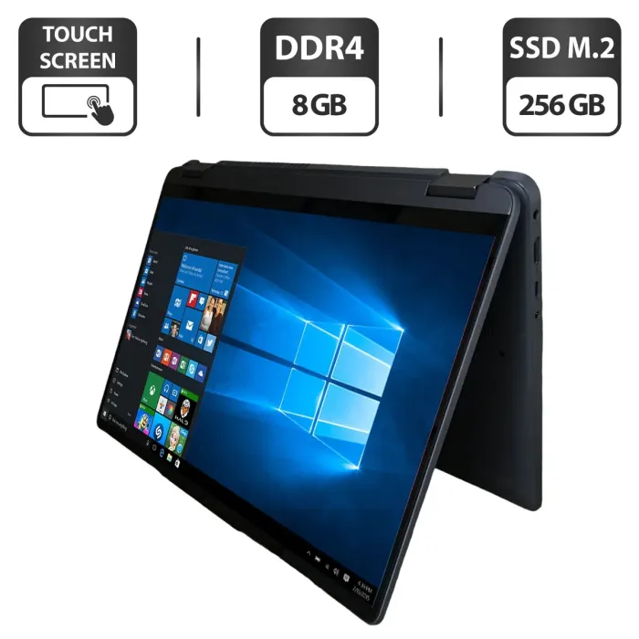 Ноутбук-трансформер Б-клас Lenovo IdeaPad Flex 5 14IAU7 / 14" (1920x1080) IPS Touch / Intel Core i5-1235U (10 (12) ядер по 3.3 - 4.4 GHz) / 8 GB DDR4 / 256 GB SSD M.2 / Intel Iris Xe Graphics / WebCam / Fingerprint б/в - зображення 1