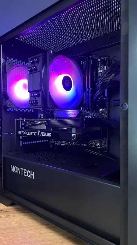 Збірка на замовлення: ігровий ПК Montech Air 100 ARGB Black Tower / AMD Ryzen 5 8400F (6 (12) ядер по 4,2 - 4,7 ГГц) / 32 ГБ DDR5 / 1000 ГБ SSD M.2 / nVidia GeForce RTX 5060, 8 ГБ GDDR6, 128-біт / 650 Вт - зображення 5
