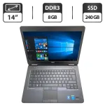 Ноутбук Б-клас Dell Latitude E5440 / 14" (1366x768) TN / Intel Core i5-4310U (2 (4) ядра по 2.0 - 3.0 GHz) / 8 GB DDR3 / 240 GB SSD / Intel HD Graphics 5500 / WebCam / VGA б/в