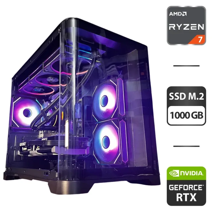 Збірка на замовлення: ігровий ПК GameMax Hype-M Black Tower / AMD Ryzen 7 7800X3D (8 (16) ядер по 4,2 - 5,0 ГГц) / 32 ГБ DDR5 / 1000 ГБ SSD M.2 / nVidia GeForce RTX 5070 Ti, 16 ГБ GDDR7, 256-bit / 750W - зображення 1