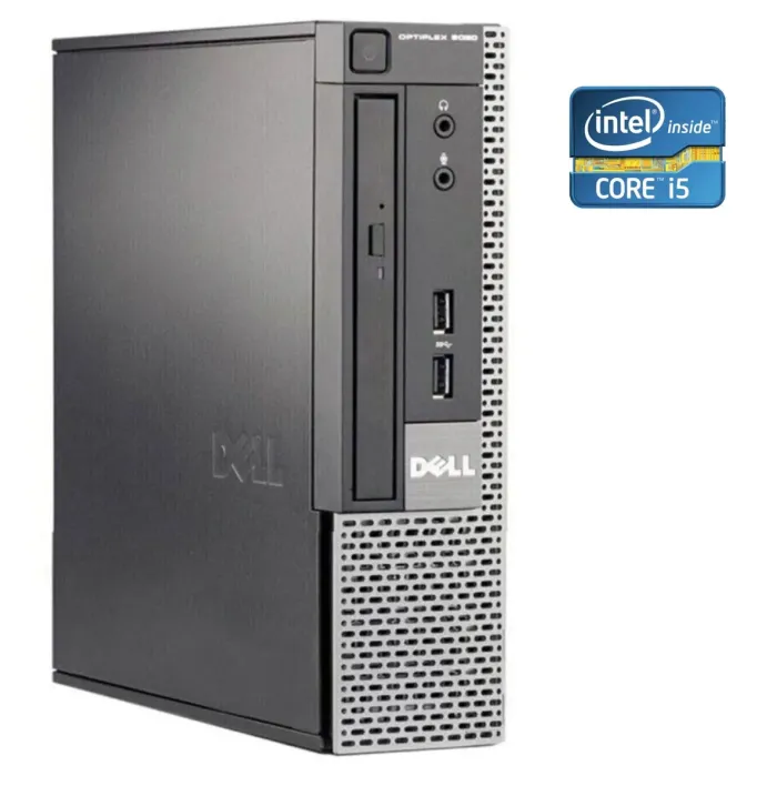 Неттоп Б-клас Dell Optiplex 9020 USFF / Intel Core i5-4590S (4 ядра по 3.0 - 3.7 GHz) / 8 GB DDR3 / 240 GB SSD / Intel HD Graphics 4600 / DVD-RW б/в - зображення 1