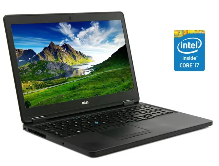 Ноутбук Dell Latitude E5550 / 15.6" (1366x768) TN / Intel Core i7-5600U (2 (4) ядра по 2.6 - 3.2 GHz) / 16 GB DDR3 / 240 GB SSD / Intel HD Graphics 5500 / WebCam / Win 10 Pro б/в - зображення 1