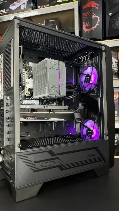 Збірка під замовлення: ігровий ПК MSI MAG Forge 100M Black Tower / AMD Ryzen 5 5600 (6 (12) ядер по 3.5 - 4.4 GHz) / 16 GB DDR4 / 1000 GB SSD M.2 / AMD Radeon RX 6700 XT, 12 GB GDDR6, 192-bit / 650W б/в - зображення 3