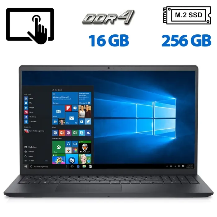 Ультрабук Б-клас Dell Inspiron 15 3511 / 15.6" (1920x1080) IPS Touch / Intel Core i5-1135G7 (4 (8) ядра по 4.2 GHz) / 16 GB DDR4 / 256 GB SSD M.2 / Intel Iris Xe Graphics / WebCam / HDMI / Windows 10 б/в - зображення 1