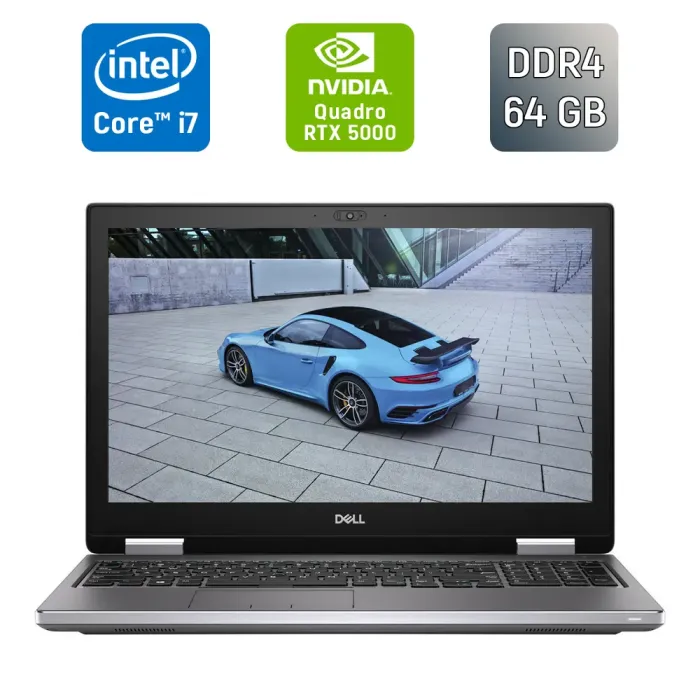 Мобільна робоча станція Dell Precision 7740 / 17,3" (3840x2160) IPS / Intel Core i7-9850H (6 (12) ядер по 2,6 - 4,6 ГГц) / 64 ГБ DDR4 / 1000 ГБ SSD / nVidia Quadro RTX 5000, 16 ГБ GDDR6, 256-біт / WebCam / Windows 10 б/в - зображення 1