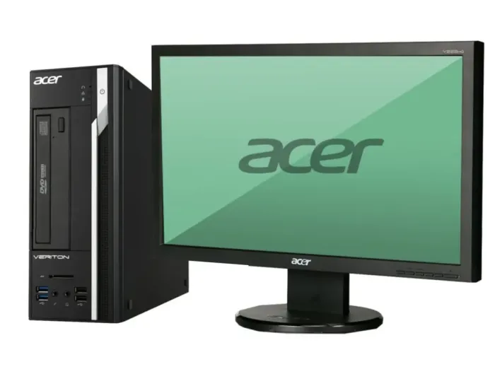 Комплект ПК: Acer Veriton X2632G SFF / Intel Сore i3-4160 (2 (4) ядра по 3.5 GHz) / 8 GB DDR3 / 500 GB HDD / Intel HD Graphics 4600 / DVD-RW + Монітор Acer V223HQL / 22" (1920x1080) TN / 1x DVI, 1x VGA / VESA 100x100 б/в - зображення 1