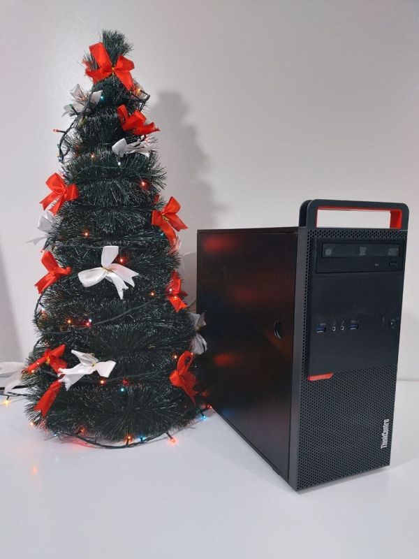 Комп'ютер Lenovo ThinkCentre M800 Tower / Intel Core i5-6600K (4 ядра по 3,5 - 3,9 ГГц) / 16 ГБ DDR4 / 512 ГБ SSD + 500 ГБ HDD / nVidia GeForce GTX 1050 Ti, 4 ГБ GDDR5, 128-біт / DVD-ROM б/в - изображение 2