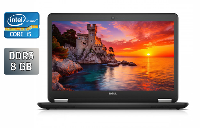 Ультрабук Dell Latitude E7450 / 14" (1366x768) TN / Intel Core i5-5300U (2 (4) ядра по 2.3 - 2.9 GHz) / 8 GB DDR3 / 256 GB SSD / Intel HD Graphics 5500 / WebCam / Windows 10 б/в - зображення 1