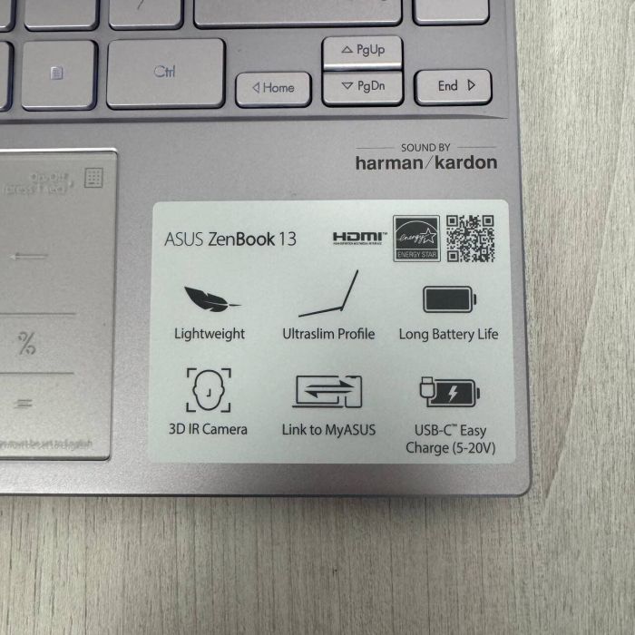 Ультрабук Asus ZenBook 13 UX325JA / 13.3" (1920x1080) IPS / Intel Core i5-1035G1 (4 (8) ядра по 1.0 - 3.6 GHz) / 8 GB DDR4 / 256 GB SSD NVMe / Intel UHD Graphics / WebCam б/в - зображення 7