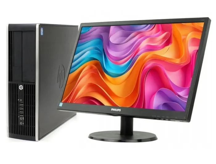 Комплект ПК: HP Compaq Pro 6300 SFF / Intel Core i5-3470 (4 ядра по 3.2 - 3.6 GHz) / 8 GB DDR3 / 500 GB HDD / Intel HD Graphics 2500 + Монітор Philips 223V5L / 22" (1920x1080) TN / 1x VGA / VESA 100x100 б/в - зображення 1
