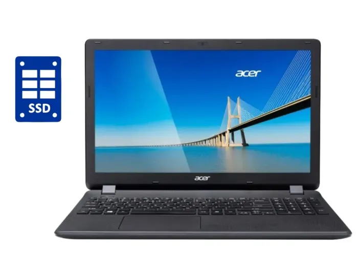 Ноутбук Б-клас Acer Extensa EX2530 / 15.6" (1366x768) TN / Intel Pentium 3558U (2 ядра по 1.7 GHz) / 8 GB DDR3 / 128 GB SSD / Intel HD Graphics / WebCam / Win 10 Home  б/в - зображення 1