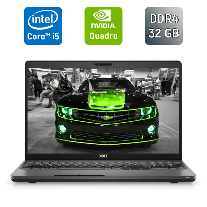 Мобільна робоча станція Dell Precision 3541 / 15,6" (1920x1080) IPS / Intel Core i5-9400H (4 (8) ядра по 2,5 - 4,3 ГГц) / 32 ГБ DDR4 / 512 ГБ SSD / nVidia Quadro P620, 4 ГБ GDDR5, 128-біт / WebCam / Windows 10 б/в - зображення 1