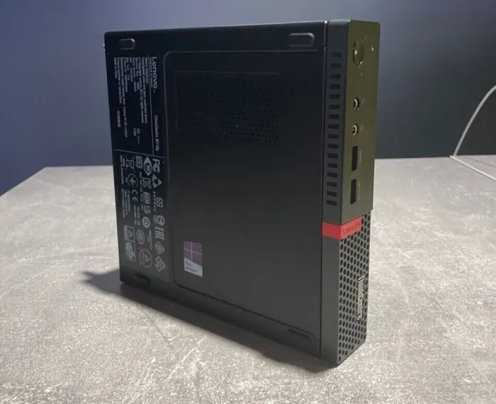 Неттоп Lenovo ThinkCentre M710q Tiny USFF / Intel Core i5-7400T (4 ядра по 2.4 - 3.0 GHz) / 8 GB DDR4 / 120 GB SSD / Intel HD Graphics 630 / DisplayPort / Wi-Fi б/в - зображення 4
