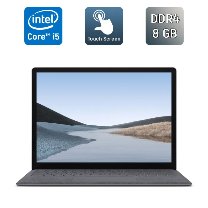 Ультрабук Microsoft Surface Laptop 3 / 13.5" (2256x1504) IPS Touch / Intel Core i5-1035G7 (4 (8) ядра по 1.2 - 3.7 GHz) / 8 GB DDR4 / 256 GB SSD / Intel Iris Plus Graphics / WebCam б/в - зображення 1