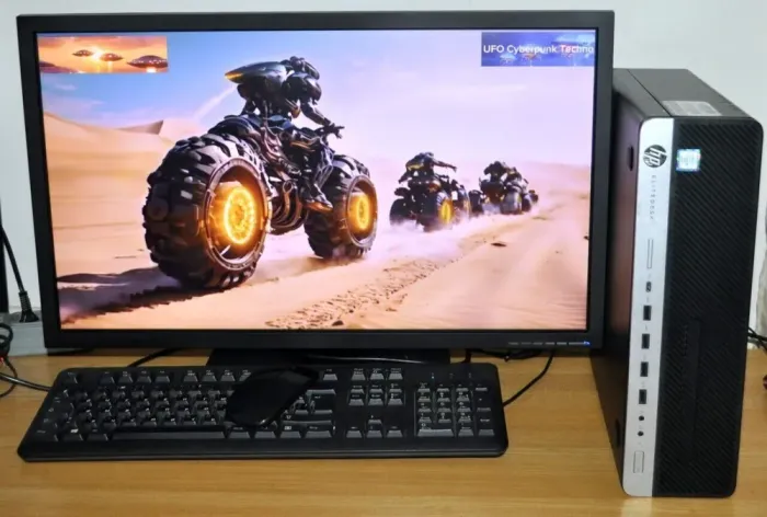 Комплект ПК: HP EliteDesk 800 G3 SFF / Intel Core i5-6500 (4 ядра по 3.2 - 3.6 GHz) / 16 GB DDR4 / 500 GB SSD / Intel HD Graphics 530 / DVD-ROM + Монітор Б-клас Acer B243HL / 24" (1920x1080) TN / VGA, DVI б/в - зображення 6