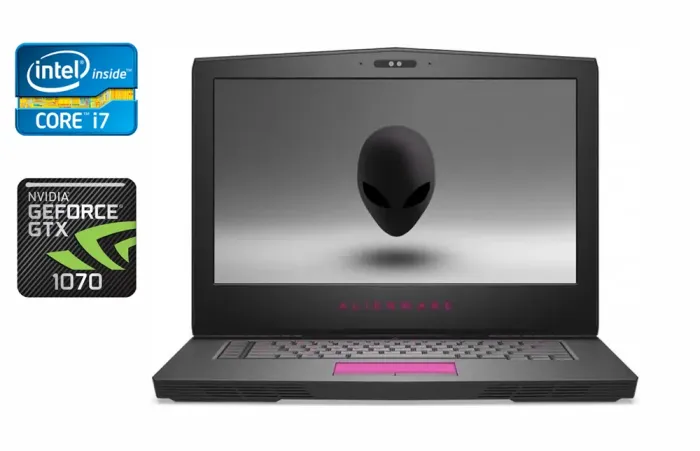 Ігровий ноутбук Dell Alienware 15 R3 / 15.6" (1920x1080) IPS / Intel Core i7-7700HQ (4 (8) ядра по 2.8 - 3.8 GHz) / 16 GB DDR4 / 512 GB SSD / nVidia GeForce GTX 1070, 8 GB GDDR5, 256-bit / WebCam / HDMI б/в - зображення 1