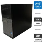 Комп'ютер Dell OptiPlex 7010 Tower / Intel Core i3-3220 (2 (4) ядра по 3,3 ГГц) / 8 ГБ DDR3 / 256 ГБ SSD / Intel HD Graphics 2500 / DVD-ROM б/в